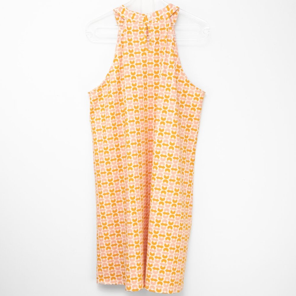 Spartina Gabbi Halter Dress Ollie Geometric Sleeveless Midi Pink Orange Size XL - Picture 2 of 6